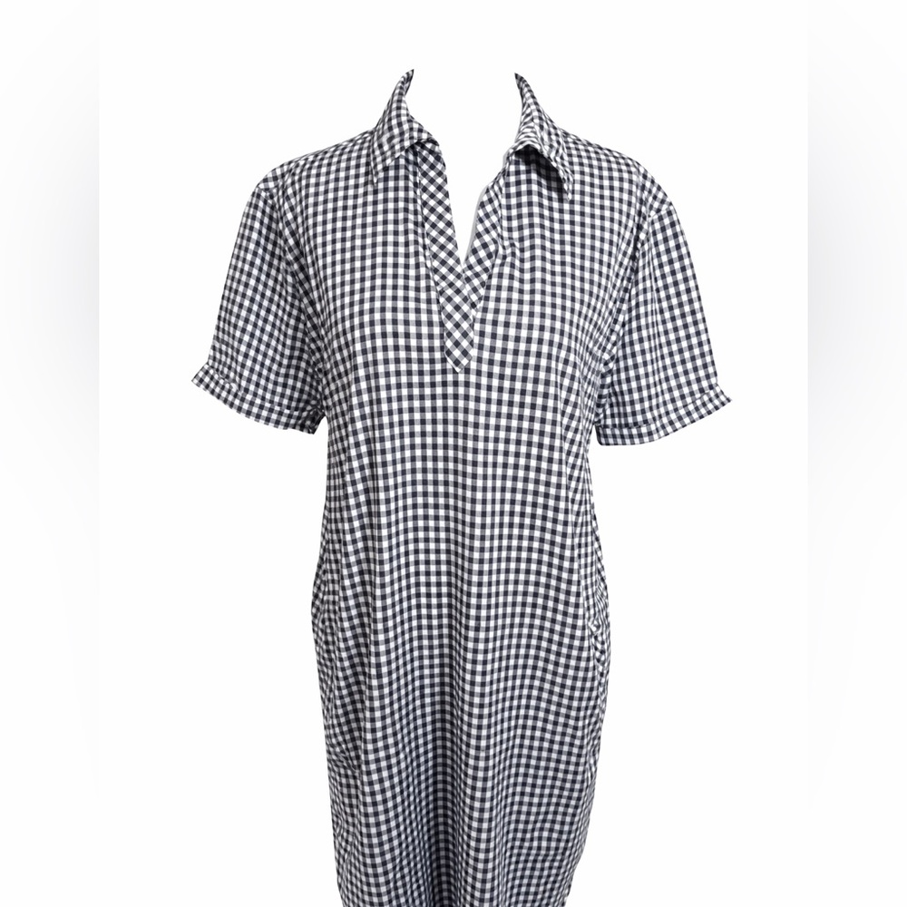 Southern Tide Navy White Gingham Shift Dress Women’s Size Large